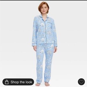 NWT Roller Rabbit X Target Collab Light Blue Floral Pajama Set